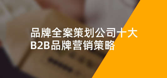 品牌全案策劃公司十大B2B品牌營(yíng)銷(xiāo)策略