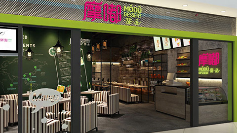 甜品店鋪設計，餐飲店鋪設計